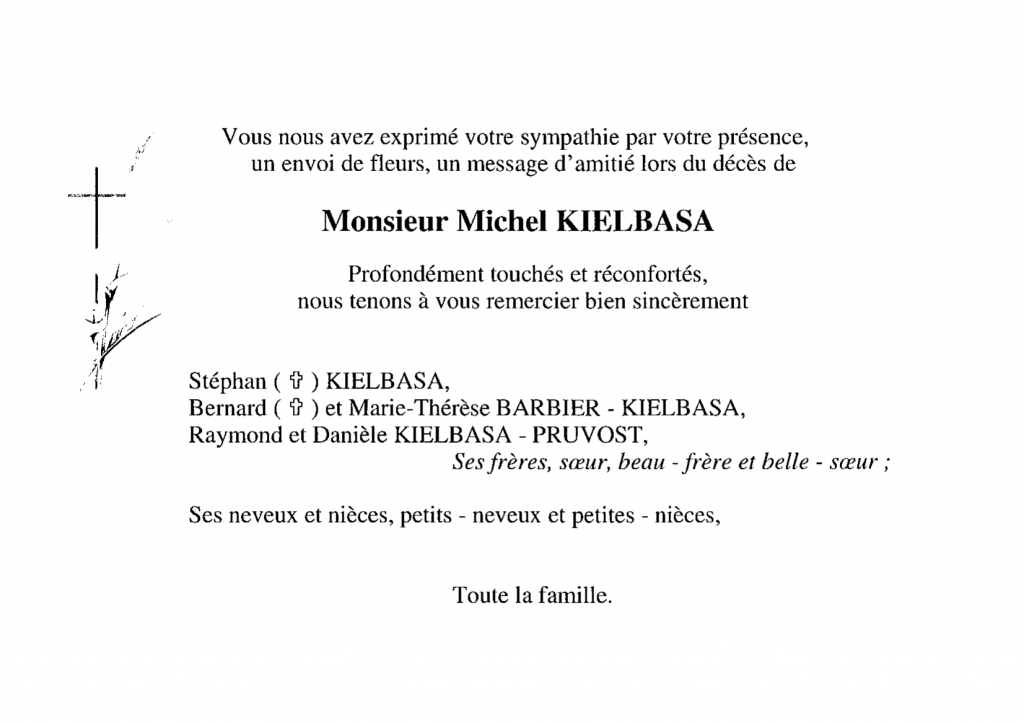 Monsieur Michel KIELBASA pompesfunebresmarbreriehamy